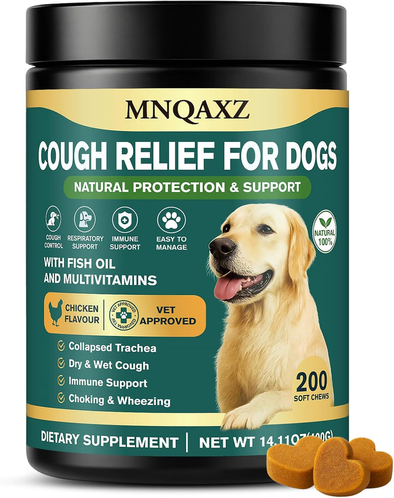 Dog Cough Relief Chews for Cough & Breathing Discomfort, Safe Treats