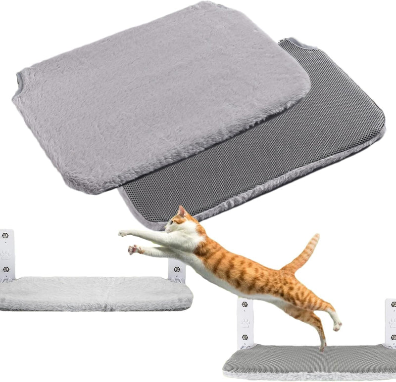 2PCS Replacement Cover for Cat Window Perch, L Size Cordless Cat Window Hammock Bed Accessories, Reversible Breathable/W