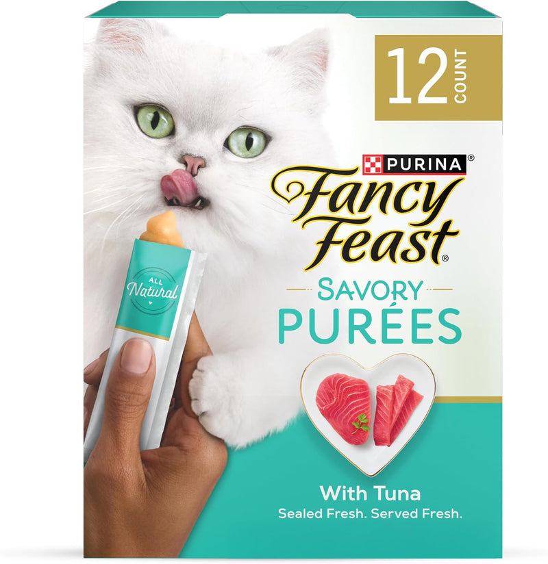 Fancy Feast Purina Squeezable Cat Treats Tube (12 Pack) 0.35 oz