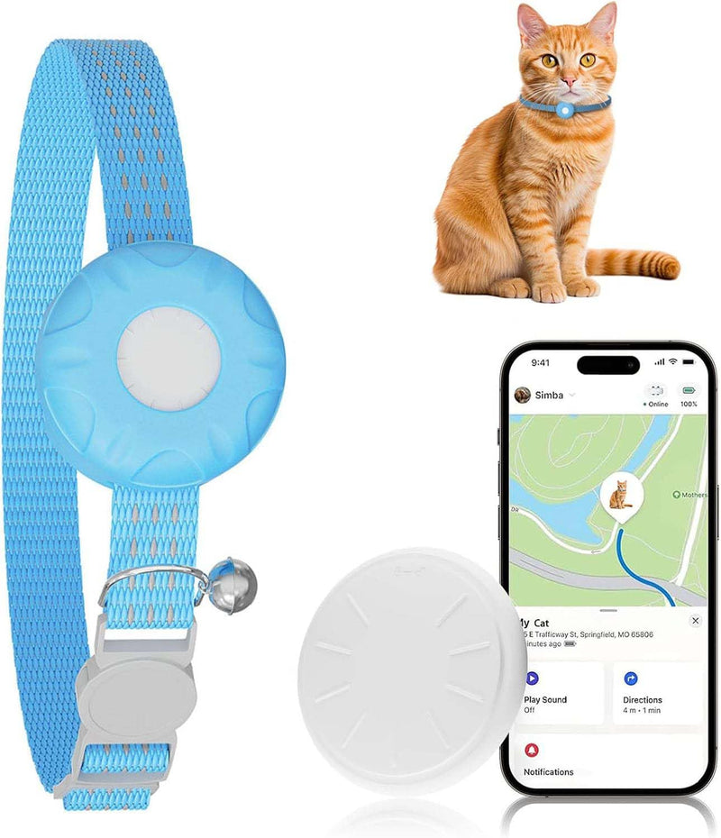 ZFSJTAG Cat GPS Tracker, Smart GPS Tracker Compatible with Apple Find My App (Only iOS), No Monthly Fee, Waterproof