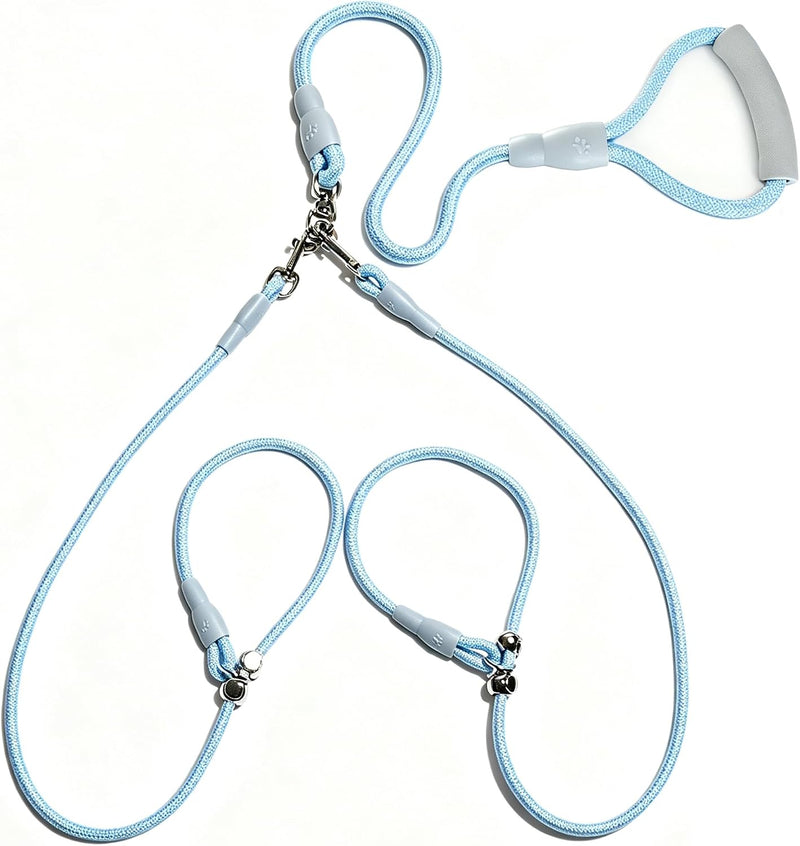 Double Slip Leash for Two Dogs Walking & Training Trangle Free