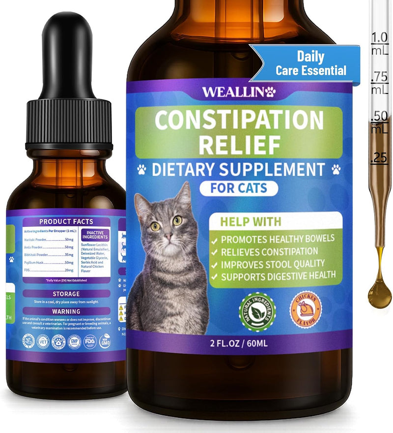 Cat Constipation Relief, Promotes Digestive Chicken Flavor Health 60 ml