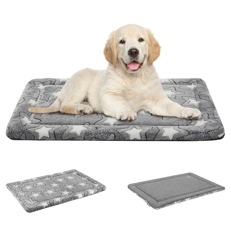 EMPSIGN Dog Crate Pad - Reversible Kennel Mat (Cool & Warm), Machine Washable, Cozy Star Pattern Sleeping Pad for Small Medium Large Dogs, All-Season Pet Bed, Suitable for 30