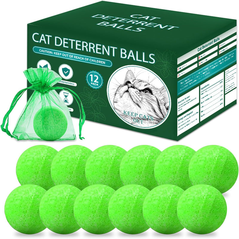 Cat Repellent Outdoor to Keep Cats Away 12Pack (Green)