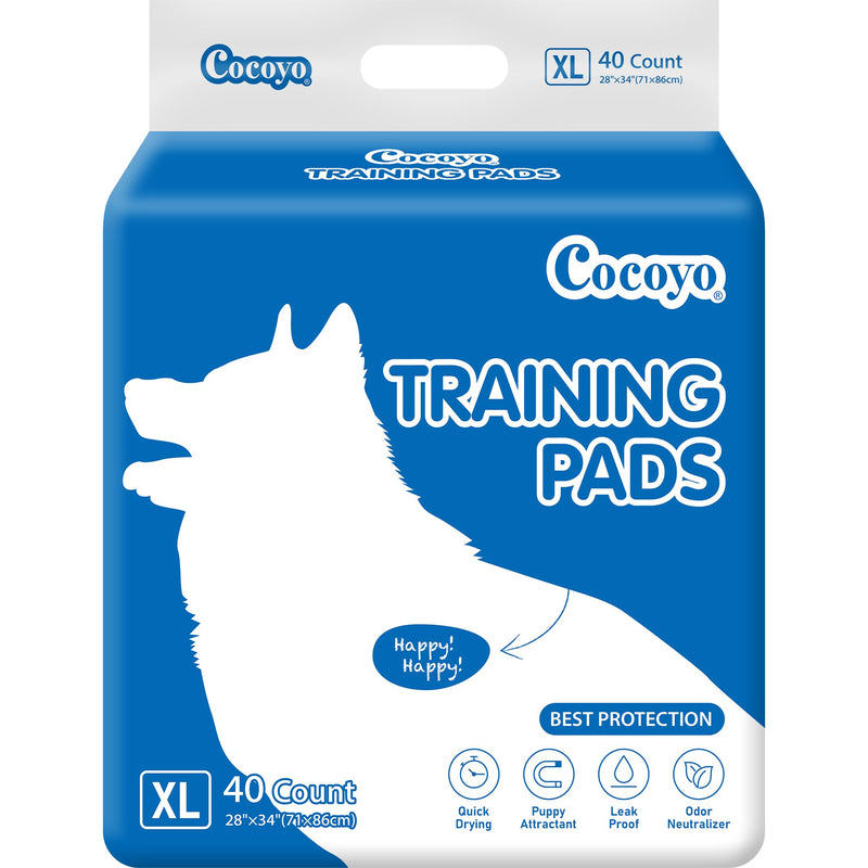 COCOYO Best Value Training Pads, 40Count, 28