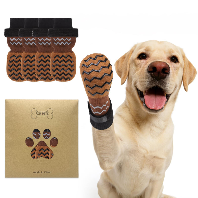 Dog Socks Shoes for Hot Pavement to Prevent Licking Paws, Summer Anti Slip Pet Booties with Grip Traction Control for Hardwood Floors, Grippy Boots & Paw Protectors for Small Medium Large Senior Dogs