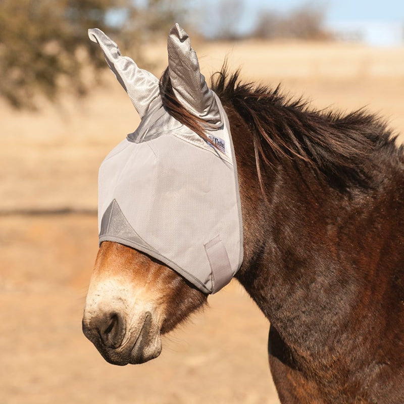 Cashel Crusader Mule Fly Mask, Standard with Ears (Grey, Mule Weanling)