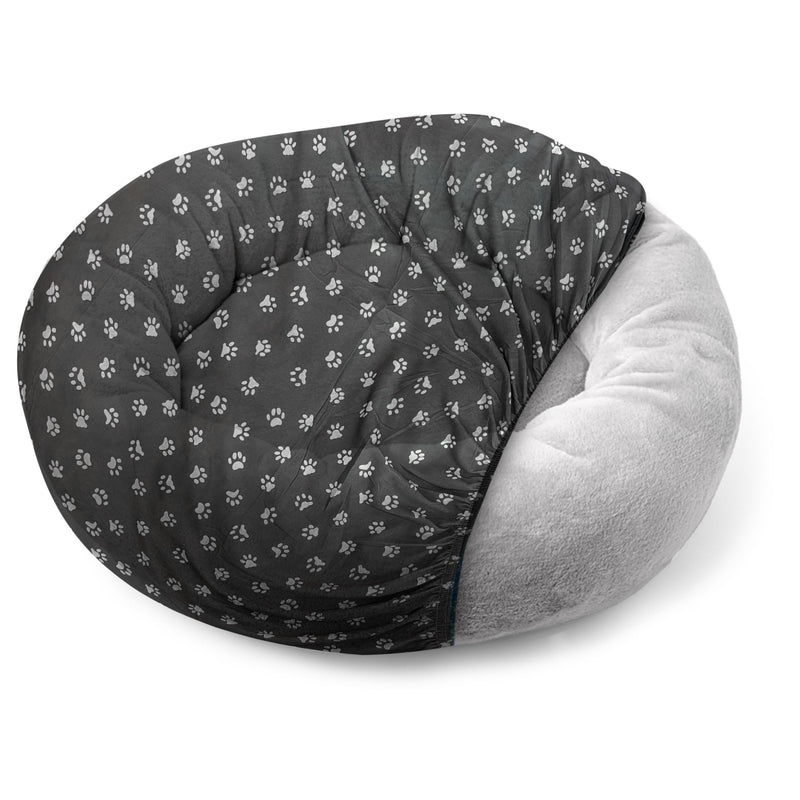 Qwazy Cupcake Round Dog Bed Covers Replacement Washable, Dog Bed Washable Cover, for All Shapes (X-Large (Up to 55″), Paw Chic)