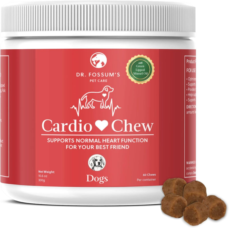 CardioChew Heart Supplement for Dogs – Vet Formulated with Taurine, L-Carnitine, CoQ10, Omega-3 (EPA & DHA) & Green Lipp