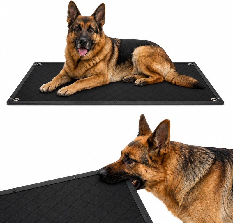 GRENTY Chew Proof Dog Crate Pad for Aggressive Chewer Medium Dogs(35x22 in)
