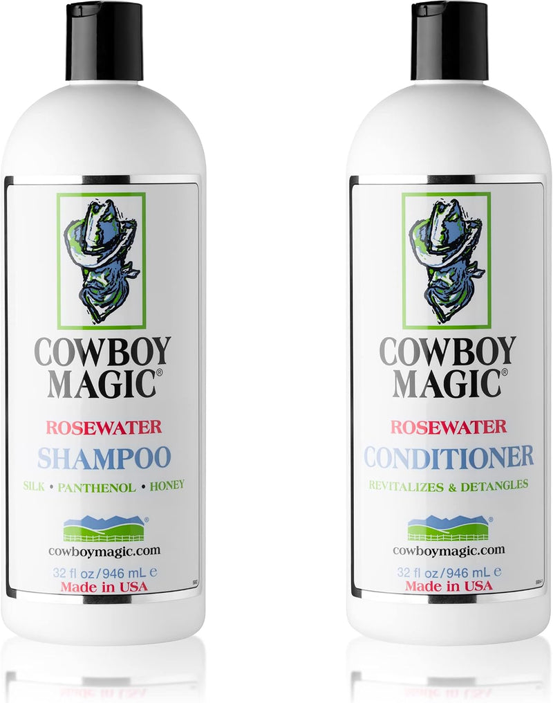 Cowboy Magic Rosewater Shampoo + Conditioner 32 Ounce Each