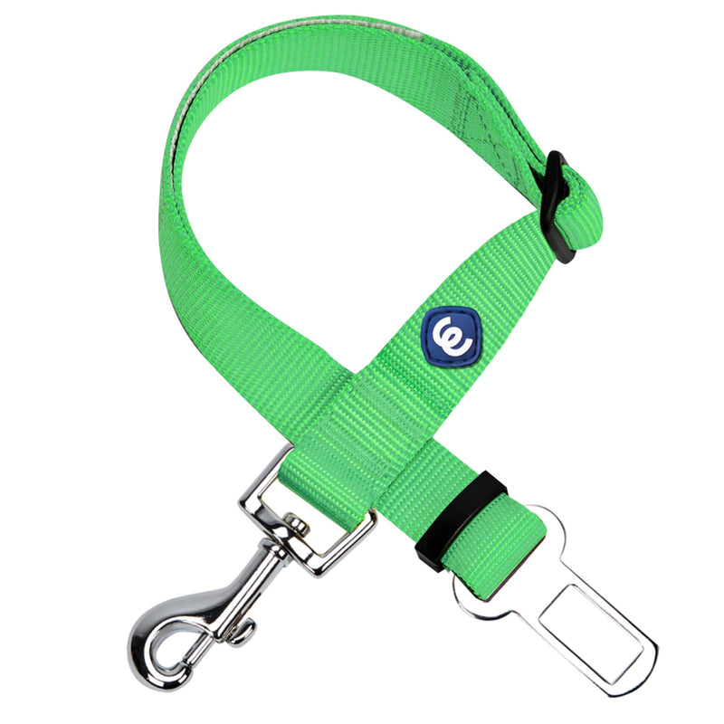 Blueberry Pet Essentials Classic Dog Leash, Neon Green Dog Leashes for Large Dogs Heavy Duty, Puppy Essentials Car Seat Belt Tether, Safety Accessories for Pet Parents & Road Trip Enthusiasts