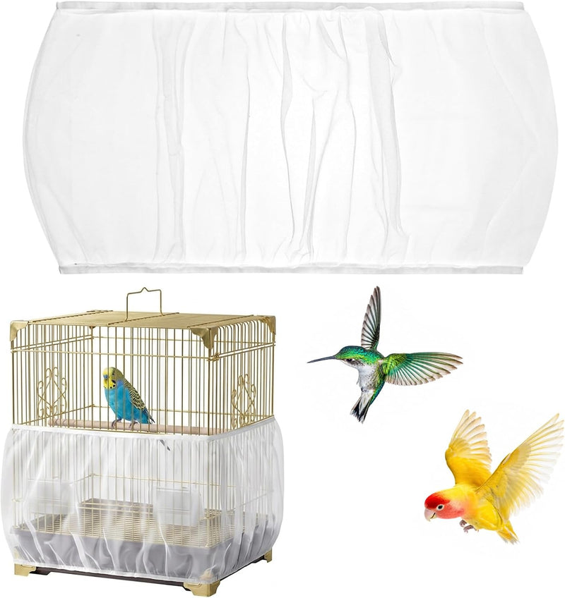 Bird Cage Seed Catcher 11.5x70.8in White Bird Cage Cover