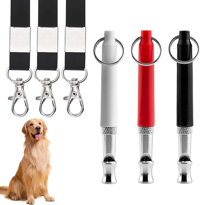 3Pcs Adjustable Ultrasonic Silent Dog Whistle, Training Whistle