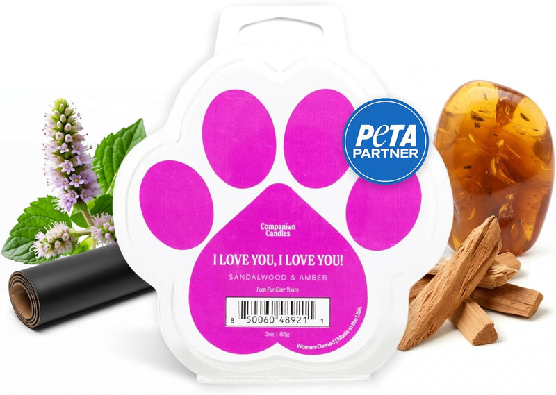 Companion Candles I Love You, I Love You! Pet-Friendly Wax Melt, 3 oz