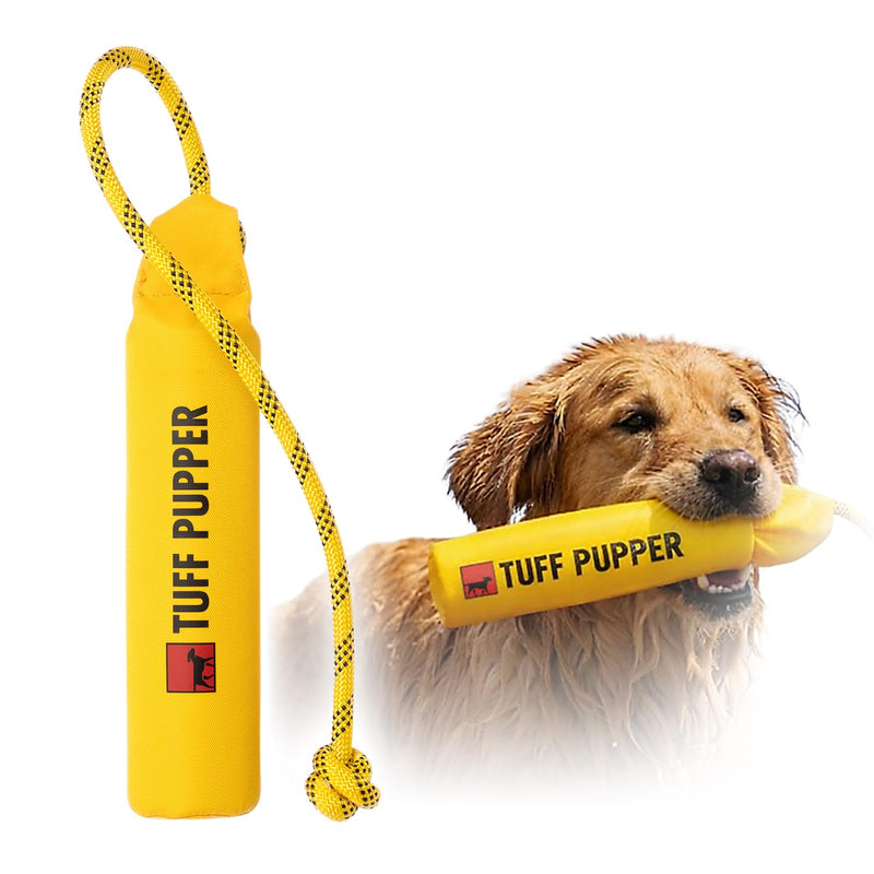 Tuff Pupper Floating Dog Bumper Toy | Fetch Only Not a Chew Toy | Soft Foam Retrieve Trainer | High-Visibility Water & Snow Play | Gentle on Teeth | Lightweight Durable Outdoor Training Dummy