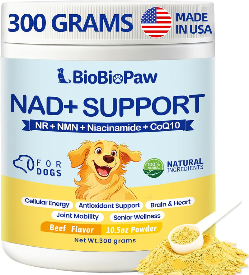 NAD+ for Senior Dogs Longevity Powder with CoQ10 + NR 150mg + NMN 75mg