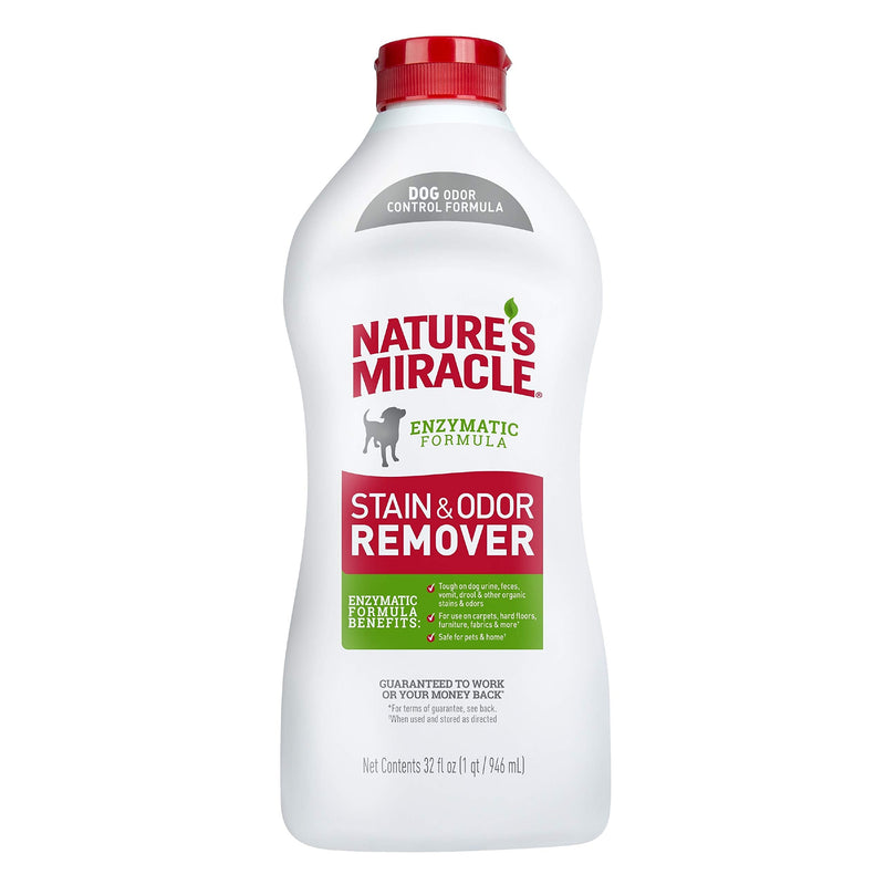 Nature's Miracle Stain and Odor Remover Dog 32 Ounces, Odor Control Formula, Pour