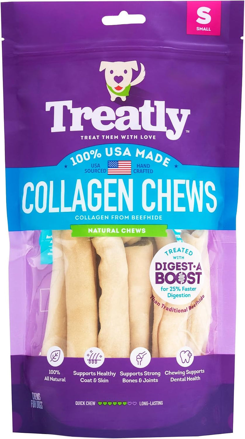 USA Collagen Chip Rolls Assorted Dog Chew Treats - Natural Flavor, 10oz/1 Pack
