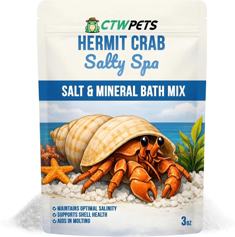 CTWPets Salty Spa Hermit Crab Salt Water Mix with Calcium & Trace Minerals