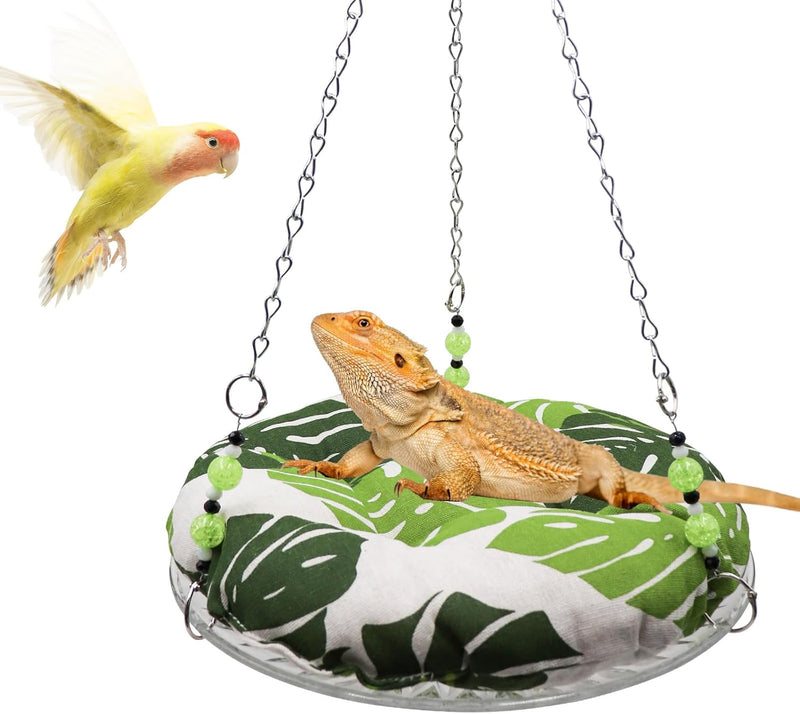 11.8in Reptile Bed,Reptile Hammock Swing Hanging Bed, Lizard Swing Toy, Lizard Bed, Reptile Lounger Terrarium Hanging Ha