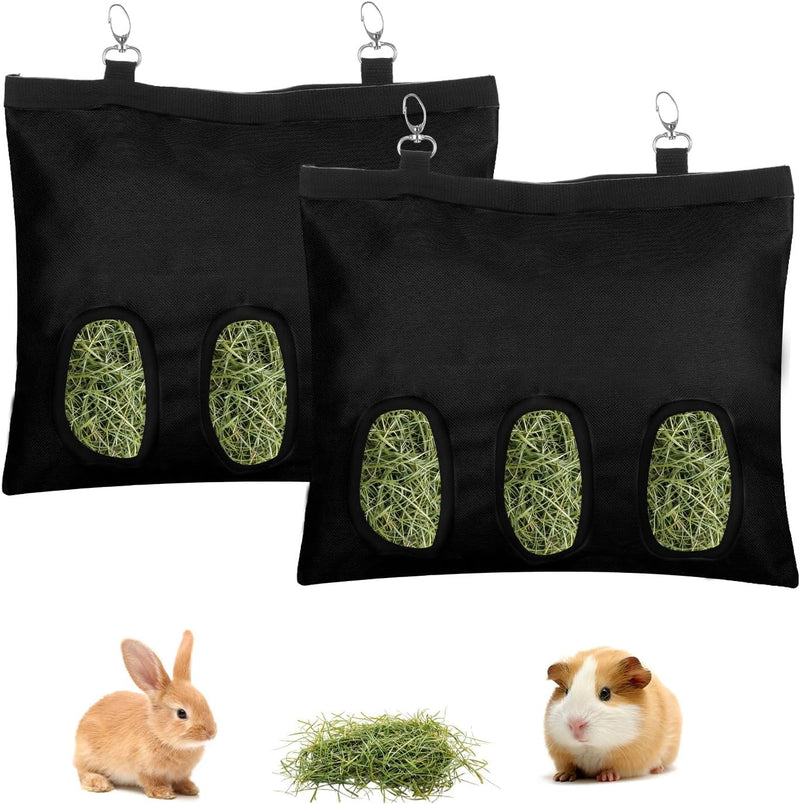 2 Pcs Rabbit Hay Feeder,Guinea Pig Hay Feeder,13×10.8 Inch Guinea Pig Bag,Small Animal Feeding Bag for Rabbits, Hamsters