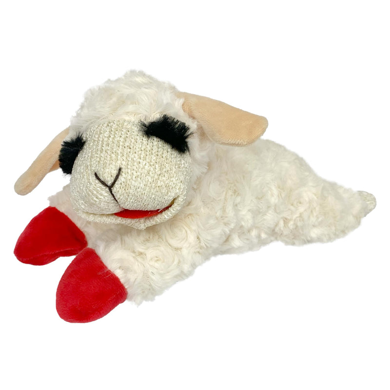 Multipet Lamb Chop Dog Plush Toy - Squeaky Toy for Small & Medium Dogs - Extra Soft Plush - Stuffed Animal for Cuddling & Playing (10