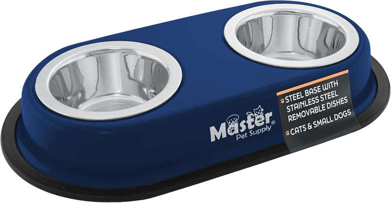 Master Pet Supply Double Dog Bowls Set with Elevated Base