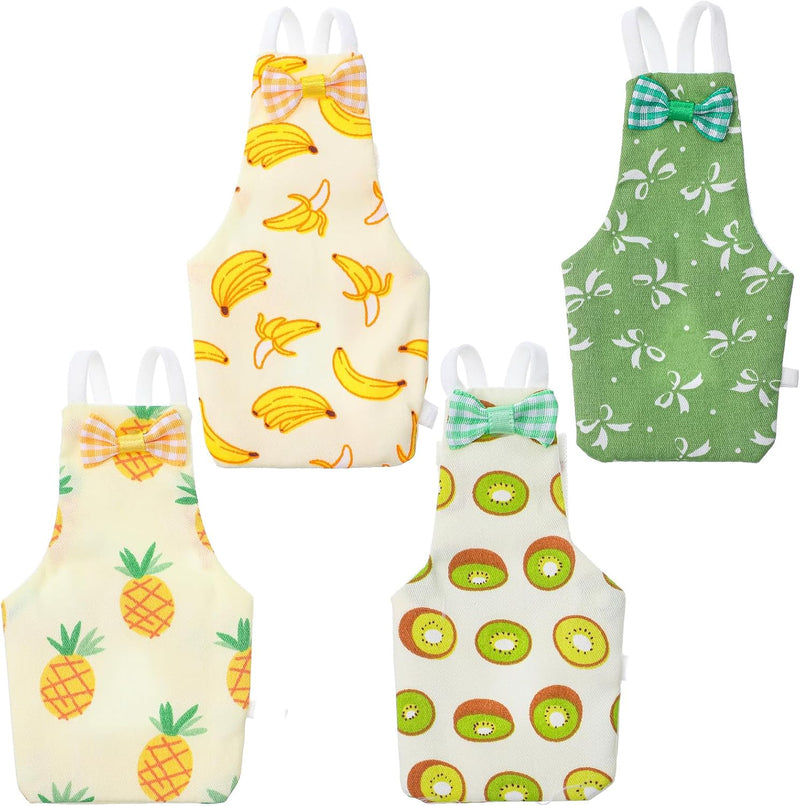 4 Pcs Bird Diaper Set, Reusable Parrot Flight Suit with Waterproof Inner Layer, Adjustable and Comfortable for Parakeet