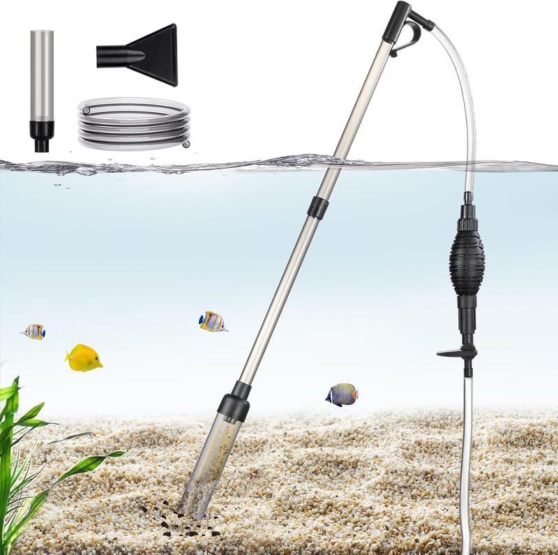 Carefree Fish Small Aquarium Gravel Vacuum Sand Cleaner Tank Water Changer