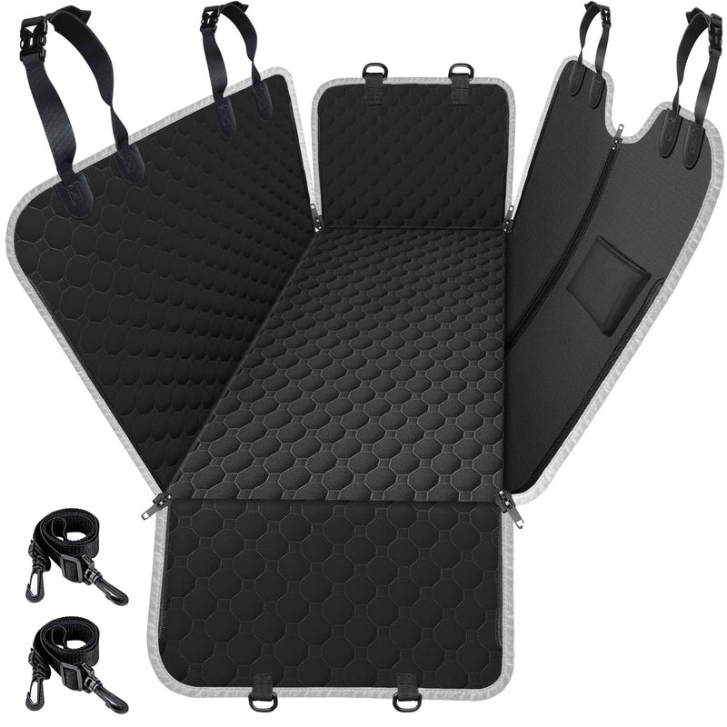 Mancro Dog Car Seat Cover for Back Seat, 2026 Upgraded 600D Heavy Duty Waterproof & Scratch-Resistant Dog Hammock for Car, Back Seat Pet Cover for Dogs with Sedan, Trucks and SUVs, Standard, Black