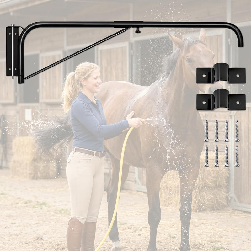 Adjustable Hose Spray Boom, Prevents Hose Tangling & Horse Trampling