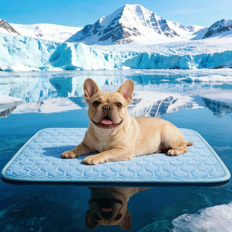SISROL Cooling Mat for Dogs & Cats, Q-Max>0.5 Arc-Chill Fabric Washable Non-Slip Pet Cooling Pad, Thickened Portable Cooling Bed Mats for Indoor & Outdoor, Small Medium Large Pets