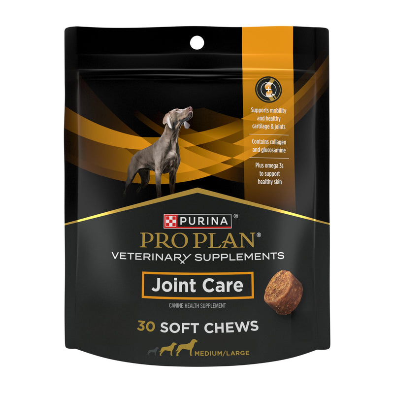 Purina Pro Plan Veterinary Large Breed Dog Joint Care Supplement with Glucosamine, Chondroitin, and Collagen to Support Hip and Joint Health – 30ct Pouch