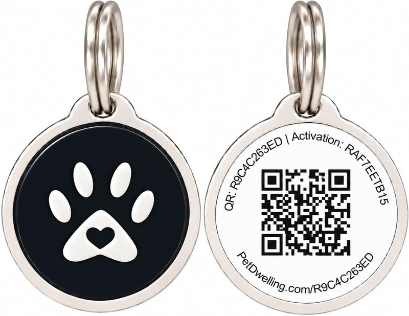 Easy Scan QR Code Pet ID Tag for Dogs & Cats