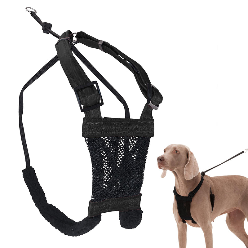 Sporn No Pull Dog Harness, Durable Nylon Mesh Harness for Large Dogs, No Choke Design, Padded Restraint Sleeves, Adjustable Fit, Easy On/Off, Large/XL for Extra Large Breeds, Black