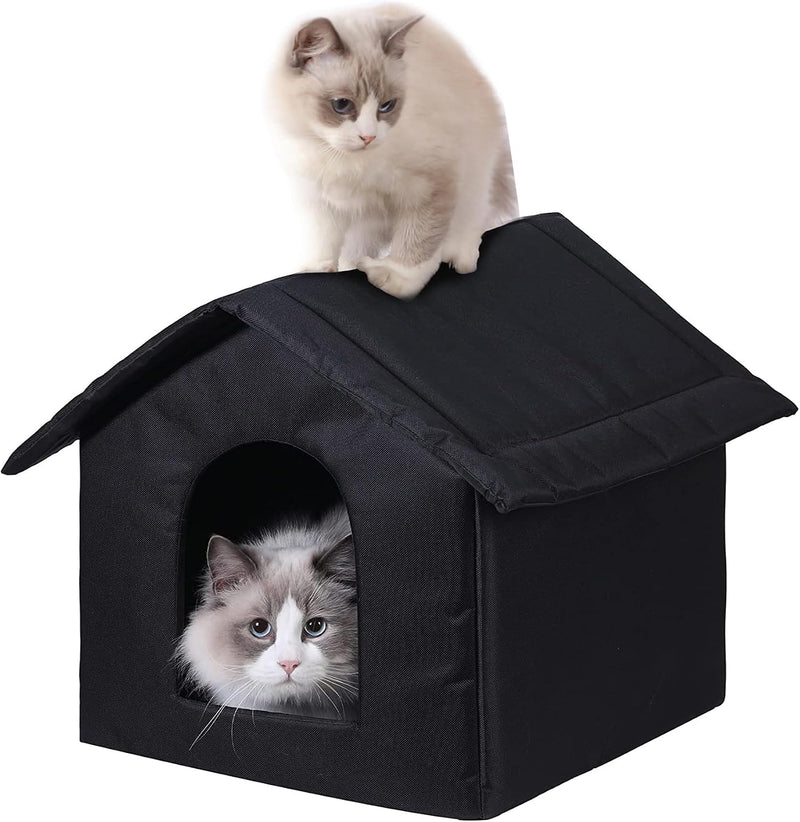 Outdoor Cat House Cat House for Outdoor and Indoor Use - Waterproof Shelter for Cats, Dogs, and Feral Animals