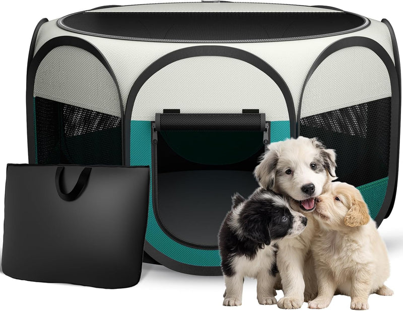 Portable Foldable Pet Playpen for Cats with Carrying Case