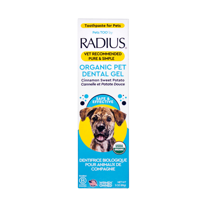 RADIUS USDA Organic Canine Pet Toothpaste 1 Unit, 3 oz, Non Toxic Toothpaste for Dogs, Designed to Clean Teeth and Help Prevent Tartar and Remove Plaque, Xylitol Free