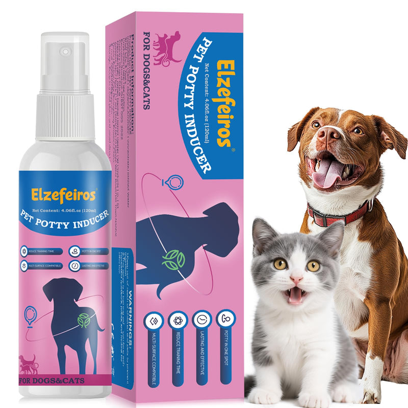 Dog Potty Training Spray,Go Here Potty Training Indoor & Outdoor,Dog Pee Attractant Spray,Training & Behavior Aids For Dogs Cats to Pee in One Spot,Prevent Your Pet from Soiling The Carpet,120ML