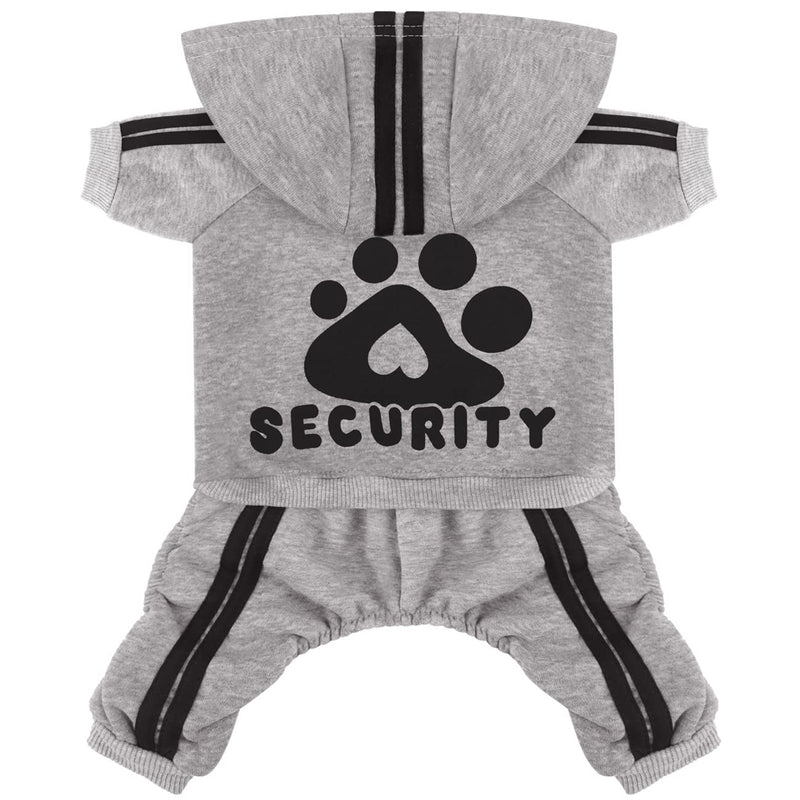 Otunrues Dog Hoodie Security Clothes 4 Legs Jumpsuit Sweatshirt Hoodies Soft & Warm Dog Outfit Pullover Winter Clothes Dog Sweater for Small Medium Large Dogs Cats (Gray, Large)