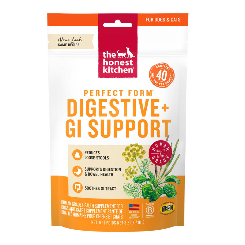 The Honest Kitchen Human Grade Perfect Form Herbal Digestive Supplement for Dogs & Cats, 3.2 Ounces