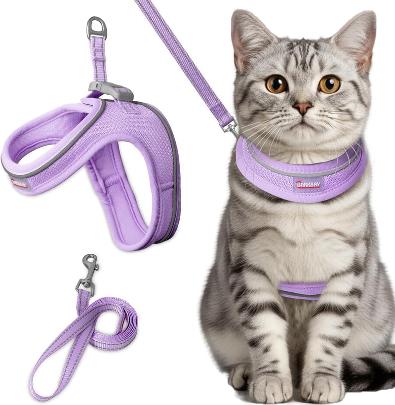 Cat Harness and Leash Set,Escape Proof Kitten Harness,Step in Adjustable Soft Lightweight,Easy Control,Reflective Strips
