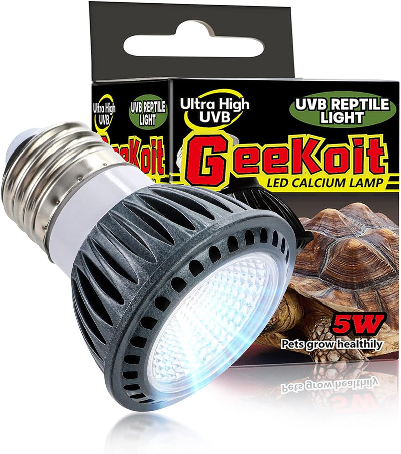 Premium High-Intensity UVB Reptile Light for Optimal Calcium Metabolism,5-Watt 10.0 Desert UVB Light Ideal for Desert-Dw