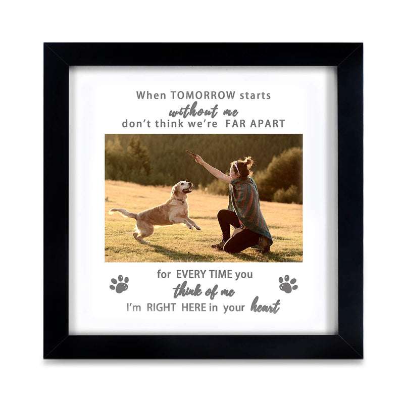 KCRasan Pet Memorial Picture Frame, Sympathy Loss Gift, Dog Cat Remembrance Keepsake Tribute