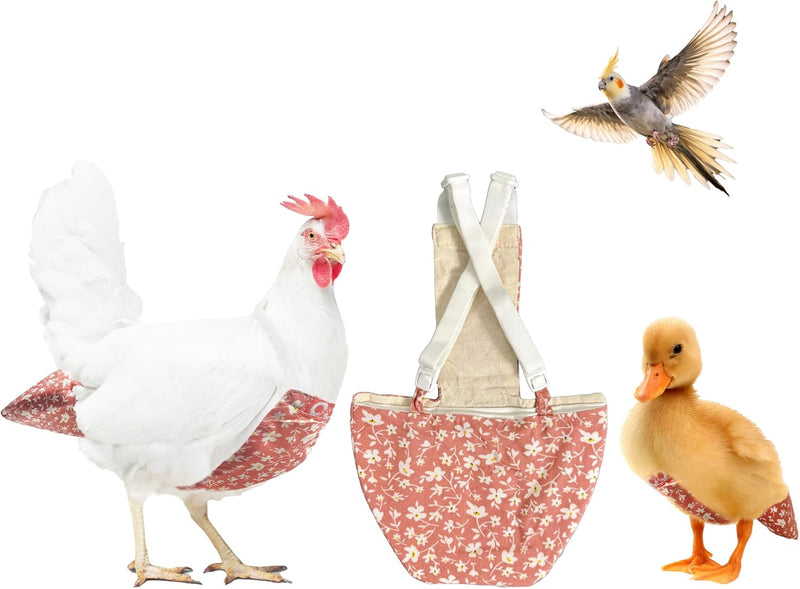 Chicken Diapers for Indoor Chickens, Duck Diapers for Pet Ducks, Ducklings, Pigeons, Goslings - Reusable, Adjustable Dia