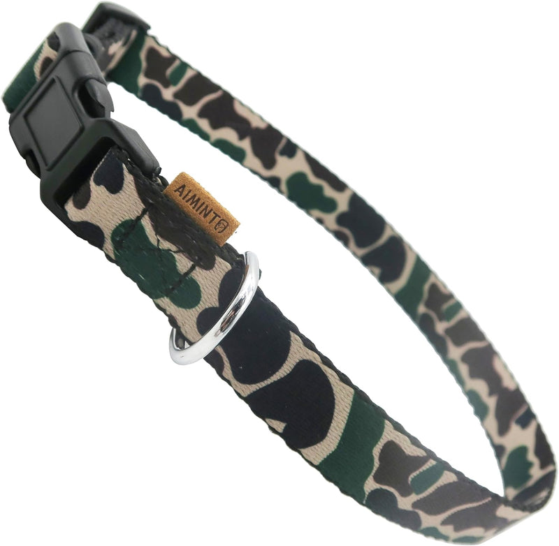 Dog Collar, Cute Camouflage Pattern, Soft and Adjustable Collar with Quick Release Buckle