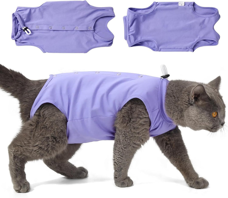 LIANZIMAU Cat Recovery Suit Female Cat Onesie After Surgery Spay Neuter Cone Alternative Breathable Post Surgery Recover