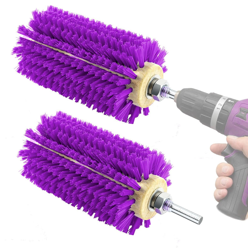 2 Pcs Mini Roto Brush for Livestock, Drill Brush Attachment for Stimulating Livestock Hair, Scratching Shedding Tool for