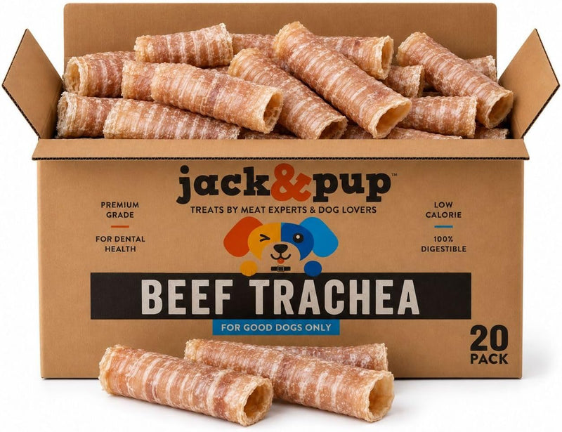 Beef Trachea For Dogs, Trachea Dog Chews, Natural Dog Chews 6 inch 20 pack